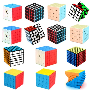 MOYU Meilong Профессиональный Волшебный Куб 4x4 5x5 6x6 7x7 8x8 Скоростная Головоломка Из Углеродного Волокна Marcaron Кубики Детские Развивающие Игрушки Подарок