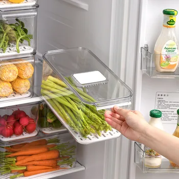 3ШТ Ящик-органайзер для холодильника, Кухонный Ящик для хранения продуктов, Материал для домашних ЖИВОТНЫХ, Уплотнительная коробка для Холодильника, Кухонные Принадлежности для овощей и фруктов