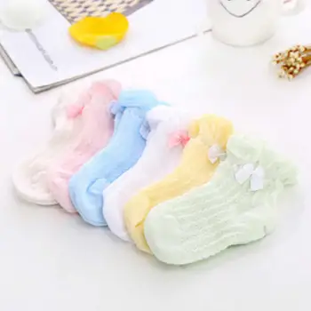 Носки Для новорожденных девочек, весенне-летние хлопчатобумажные носки до щиколотки для маленьких мальчиков и девочек, тонкие детские носки с полой сеткой Meias для малышей