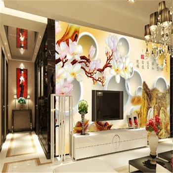 beibehang 3d стереоскопические обои гостиная ТВ фон пион на заказ домашняя декоративная живопись большие фрески для гостиной
