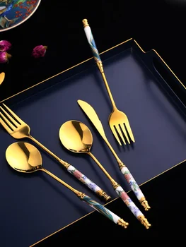 Нож для стейка Nordic, ресторанный нож, вилка и ложка, набор бытовой посуды из нержавеющей стали 304, столовые приборы, нож для стейка из трех частей