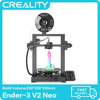 Оригинальный 3D-принтер CREALITY 3D Ender 3 V2 Neo CR Touch с Автоматическим Выравниванием, Цельнометаллический Экструдер Bowden и Гибкая Магнитная Платформа