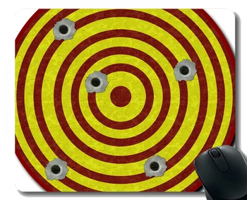 Противоскользящий коврик для мыши, мишень для стрельбы прикладом из пистолета с пулевым отверстием, коврик для мыши