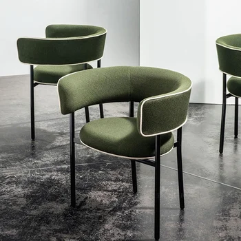 Скандинавские обеденные стулья Дизайнер ресторана Креативное продвинутое кресло для отдыха Кофейня Минималистичный Легкий Роскошный модный стул со спинкой