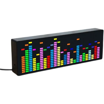 Цветной светодиодный музыкальный спектр, электронные часы с голосовым управлением, индикатор ритма, звукосниматель 1624RGB, индикатор уровня атмосферы.