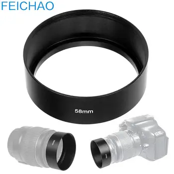 Универсальная Металлическая Бленда для Объектива 40,5 мм 49 мм 52 мм 55 мм 58 мм 62 мм 67 мм 72 мм 77 мм Черная для Canon Nikon Sony DSLR Camera Lens Protector