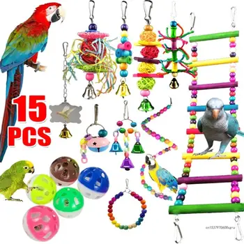 Игрушка-птичья клетка для зябликов, игрушка для укуса попугая, аксессуары для игрушек для птиц, набор игрушек для попугаев