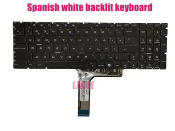 Испанская клавиатура с белой подсветкой для MSI GP62MVR 6RF/GP62MVR 7RF (MS-16JB) Leopard Pro