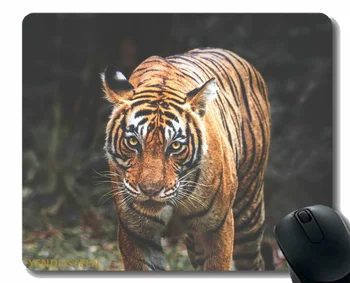 Нескользящий резиновый игровой коврик для мыши, Tiger Predator Big Cat 179562 Удобный коврик для мыши для игр и офиса