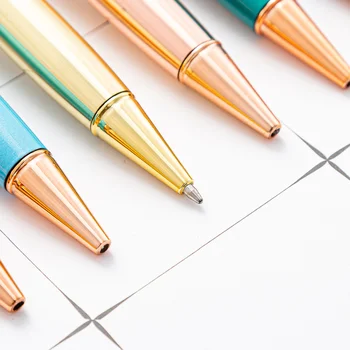 Креативная металлическая ручка шариковая ручка с золотым маслом и хрусталем золотая фольга новая металлическая ручка подставка для шариковой ручки