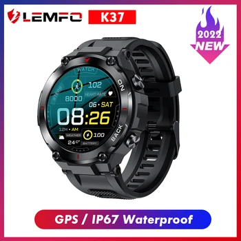 Смарт-часы LEMFO K37 с 1,32-дюймовым сенсорным экраном, GPS-навигация, IP67 Водонепроницаемый Смарт-часы для фитнеса / здоровья