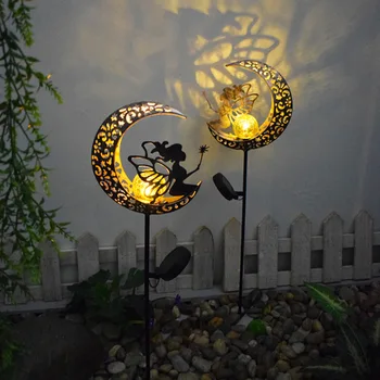 Светодиодный солнечный светильник для лужайки, Солнце, Луна, Водонепроницаемая Ретро Солнечная лампа, садовый декор для ландшафта внутреннего двора, Рождественское украшение на открытом воздухе