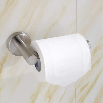 Держатель рулона туалетной бумаги из нержавеющей стали, настенное крепление для ванной комнаты и кухни