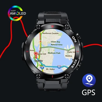 2023 Новые смарт-часы с GPS для мужчин военные 5ATM Водонепроницаемые с длительным сроком службы Тактические умные часы с кислородом крови для Samsung iPhone