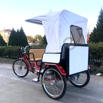 Наружный рекламный щит Электрическая Рикша 3 Колеса Трехколесные велосипеды для 5 Пассажиров с питанием от аккумулятора Автотакси с навесом
