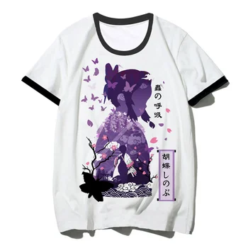 одежда demon slayer shinobu одежда мужская графическая манга винтажная повседневная забавная одежда футболка эстетическая