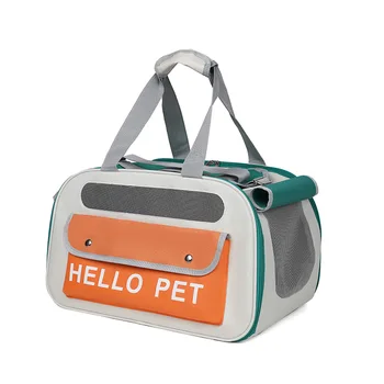Переноска для кошки, маленькой собаки, Передвижная дорожная сумка на открытом воздухе, Дышащая Складная сумка для транспортировки, Летние товары для щенков и домашних животных.