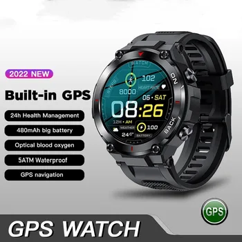 2023 Новые Военные GPS Смарт-часы AMOLED 360*360 HD Экран Частота Сердечных Сокращений Водонепроницаемые Смарт-часы Применимы для Xiaomi Huawei
