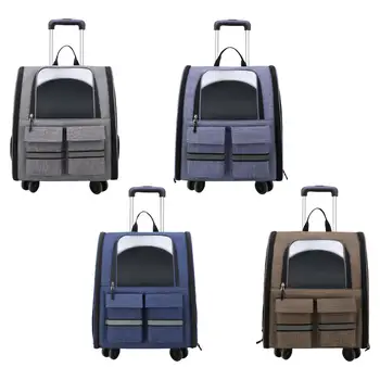Сумка-тележка для кошек, рюкзак-тоут, питомник с колесом, сумка для транспортировки, путешествия