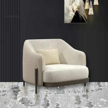 Ткань Nordic Technology Диваны для гостиной Мебель для дома Современный минималистичный Легкий Роскошный диван-кресла Дизайнерский односпальный диван для отдыха