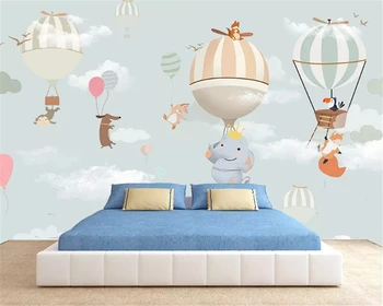 WELLYU 3D Пользовательский размер Фэнтези мода стерео классический воздушный шар с животными спальня гостиная обои papel de parede 3d обои
