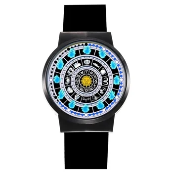 Зодиакальные часы Miss Kobayashi's Dragon Maid Аниме-Часы KannaKamui Connor Со Светодиодным экраном, Черные Простые Модные Студенческие Креативные Часы