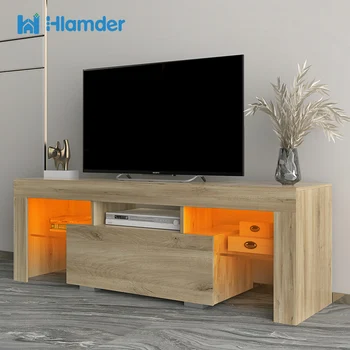 Подставка для телевизора со светодиодной RGB подсветкой, шкаф для телевизора с плоским экраном, Игровые консоли, мебель для гостиной и спальни