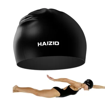 Силиконовая шапочка для плавания, нескользящая силиконовая шапочка для плавания, прочная, высокоэластичная, нескользящая шапочка для душа в бассейне