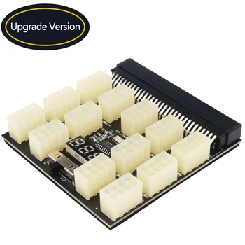 ATX 13x 6/8Pin Блок Питания Breakout Board Адаптер Конвертер 12V с цифровым дисплеем напряжения и температуры для Ethereum BTC