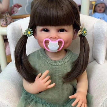 55 см Мягкая силиконовая кукла-реборн для малышей Raya, реалистичная, мягкая на ощупь, высококачественная кукла, подарки для детей