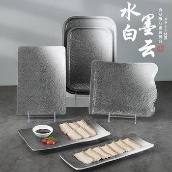 Меламиновая Японская Тарелка Креативная Прямоугольная Плоская Тарелка Для Суши Коммерческая Посуда