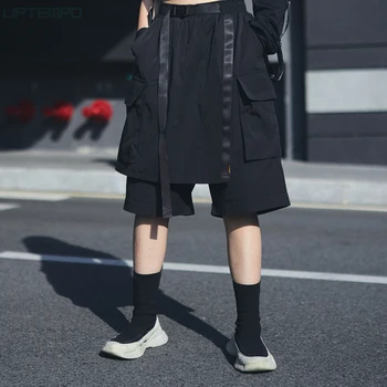 WSNHLAB Samurai многослойные шорты с функциональными широкими боковыми карманами techwear ninjawear уличная одежда в японском стиле harajuku