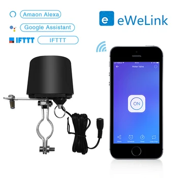 eWeLink Smart WiFi Водяной газовый клапан Отключение домашнего датчика Голосовое / APP Дистанционное управление для Alexa Google Assistant Автоматизация дома своими руками