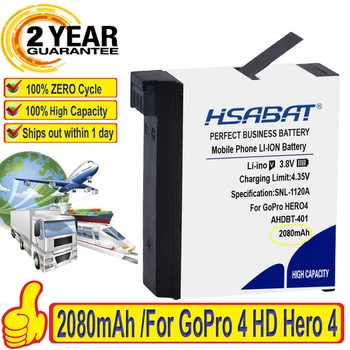 Лидирующий Бренд, 100% Новый Аккумулятор емкостью 2080 мАч для Go Pro AHDBT-401 AHDBT401, Литий-ионный Аккумулятор для цифровой камеры GoPro 4 HD Hero 4 Hero4