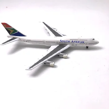 Boeing 747-300 Южноафриканских авиалиний в масштабе 1: 500 Имитационная модель самолета из сплава, Готовая коллекция сувенирных украшений