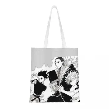 Сумка через плечо в стиле аниме Hunter X Hunter, женская сумка-тоут в стиле Харадзюку, милая манга, Япония, Killua Zoldyck, холщовая сумка-тоут большой емкости