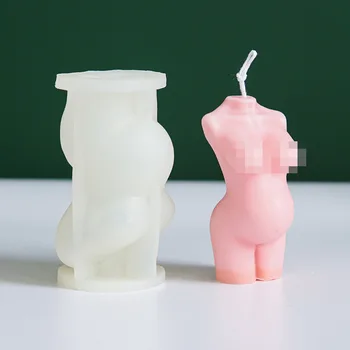 3D Форма для свечей для беременных, Силиконовая форма для свечей для беременных, Форма для восковой формы для боди-арта для Свадебной Ароматерапии