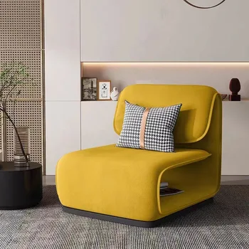 Стулья для гостиной в скандинавском стиле Легкое Роскошное Одноместное кресло для отдыха Креативное тканевое кресло для отдыха Домашние диваны для гостиной Ленивый диван