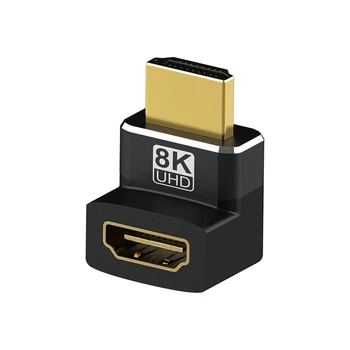 JABS 8K HDMI-Совместимый адаптер с прямым углом наклона, совместимый с HDMI Разъем для мужчин и женщин, удлинитель HD