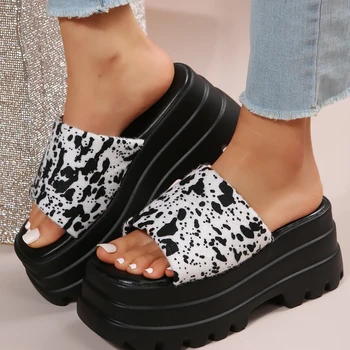 Женские сандалии GIGIFOX на платформе, модные летние босоножки без застежки, удобные туфли на танкетке с массивным каблуком для пляжного отдыха