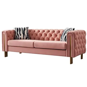 Современный бархатный диван Розового цвета