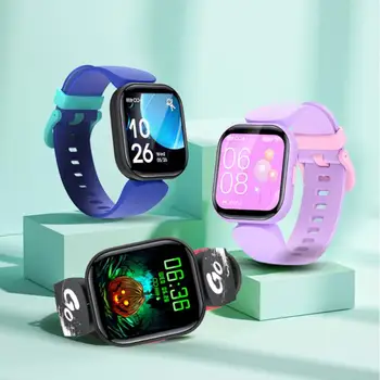 Детские смарт-часы, 1,4-дюймовый IPS Водонепроницаемый Bluetooth-фитнес-трекер с пульсометром, монитор сна, подарок для мальчиков, девочек, подростков