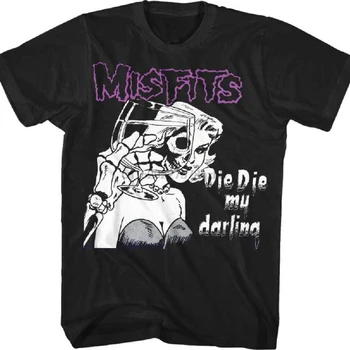 Новая футболка Misfits Группы Die Die My Darling В стиле Панк Данциг Для Мужчин И Женщин С Коротким рукавом, Свободные Дышащие Графические Топы в стиле Хип-хоп, Уличная Одежда