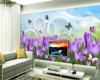 beibehang Пользовательские обои фрески 3D красивые цветы мечты ТВ фон украшение стен живопись обои домашний декор