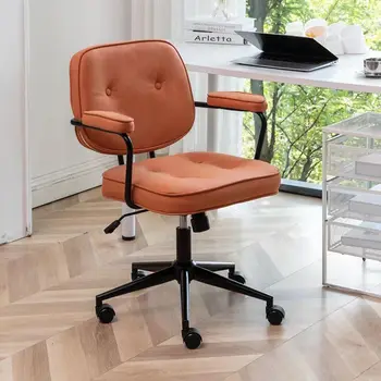 Кресло для домашнего офиса, компьютерное кресло, опускающееся игровое кресло, удобное и сидячее эргономичное кресло, вращающееся кресло из искусственной кожи, мебель