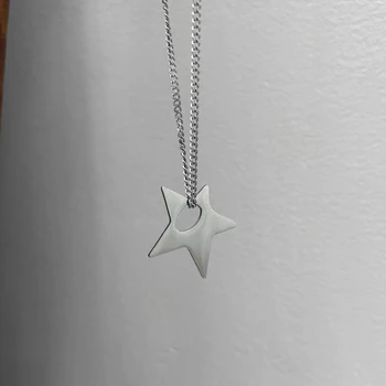 Sweet Cool Y2k Ожерелья с подвеской в виде неправильной пентаграммы в виде звезды, Корейское Модное панк-хип-хоп ожерелье для мужчин и женщин, ювелирные аксессуары