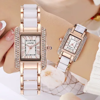 Модные женские часы, женские часы-браслет из розового золота, креативные водонепроницаемые кварцевые часы для женщин Reloj Mujer 2023, новинка