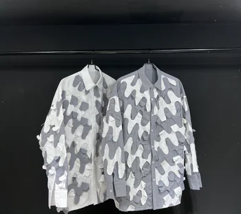 P02456 Модные Мужские рубашки 2023 Взлетно-посадочной полосы Роскошный известный бренд Европейский Дизайн вечерние стиль Мужская Одежда