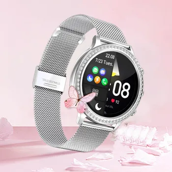 Модные женские смарт-часы I70 с большим экраном BT Call с пользовательским набором номера, голосовой ассистент с искусственным интеллектом, мониторинг сердечного ритма, женские умные часы