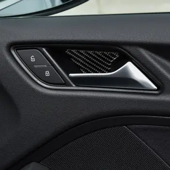 Наклейка на дверцу из углеродного волокна 4шт для крышки внутренней чаши автомобиля Audi A3 S3 8V 2014-2019